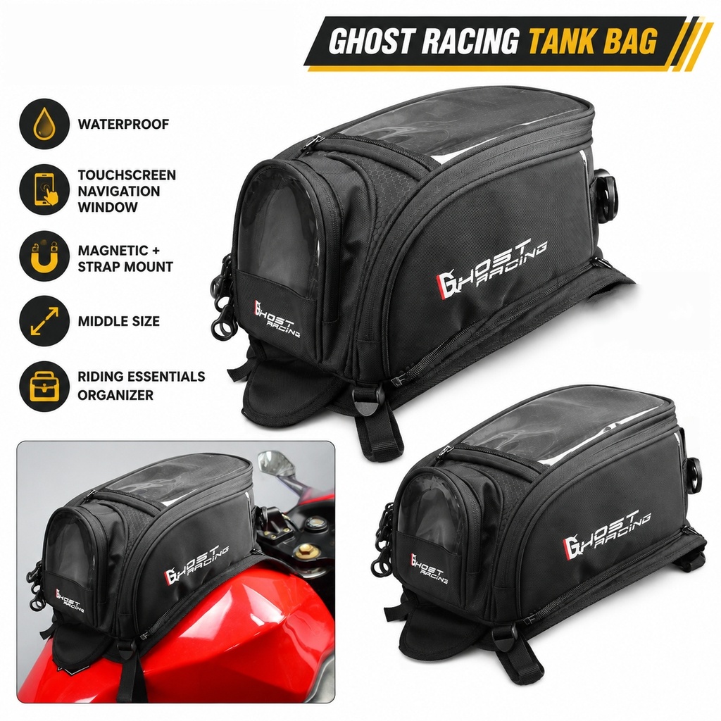 Motorcycle Gear Organizer - Universal Motorcycle Fuel Tank Sling Bag
