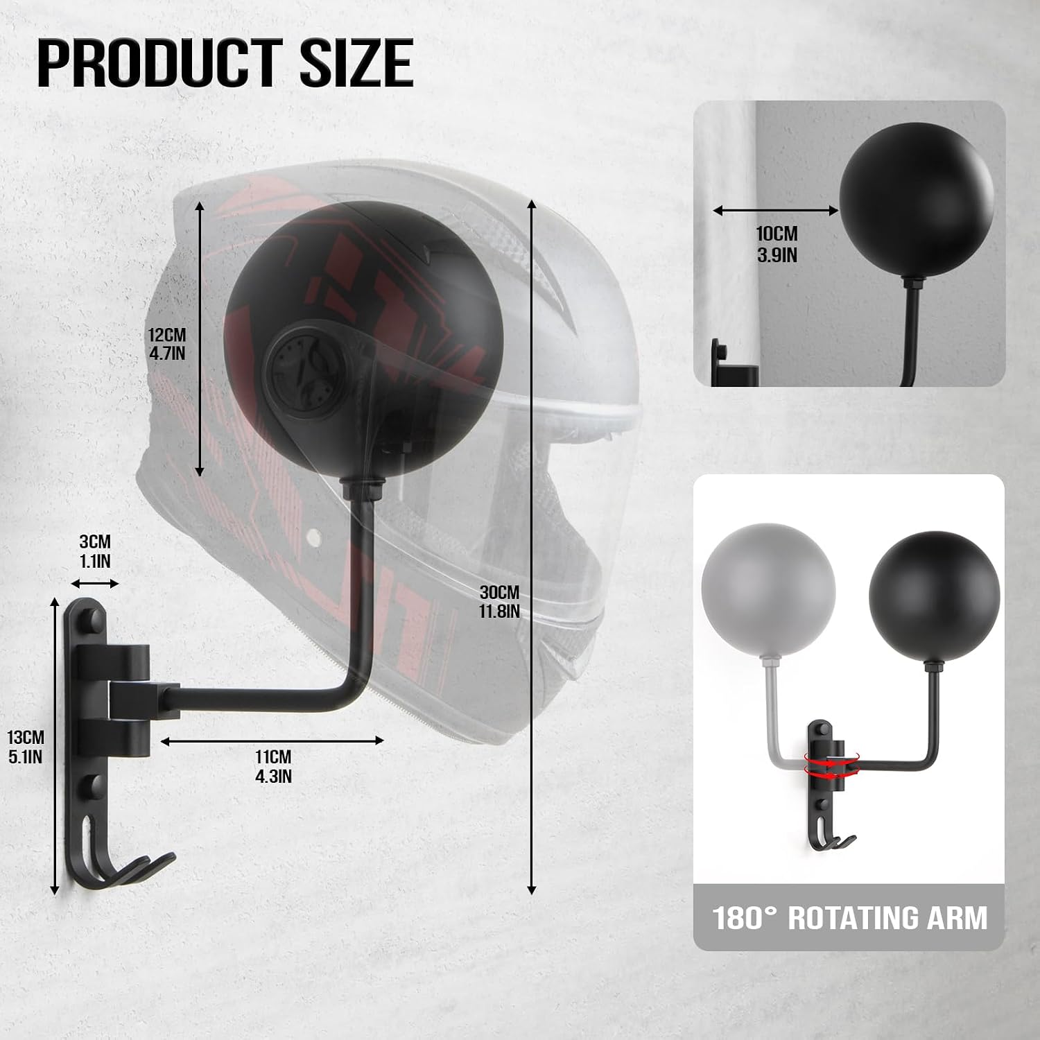 180° Rotating Wall Mount Motor - đánh giá và giá Motorcycle Gear Hanger