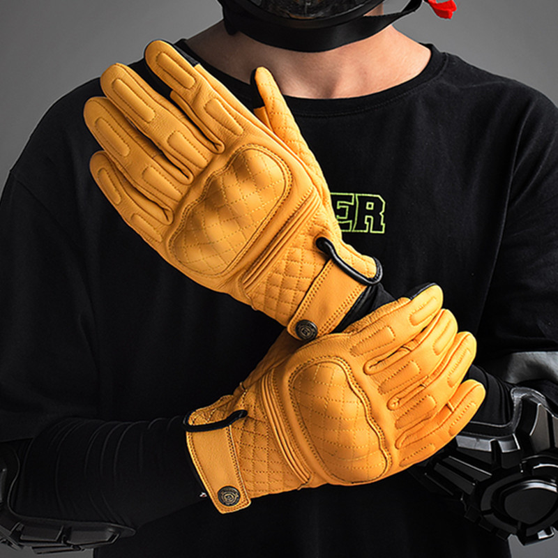 Retro Leather Motorcycle Glove - đánh giá và giá Motorcycle Gear Full Set