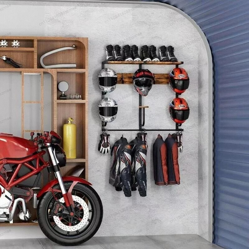 Wall-mounted helmet rack, mult - đánh giá và giá Motorcycle Gear Hanger