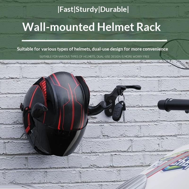 ABS Helmet Wall Mount Rack Wit - đánh giá và giá Motorcycle Gear Hanger