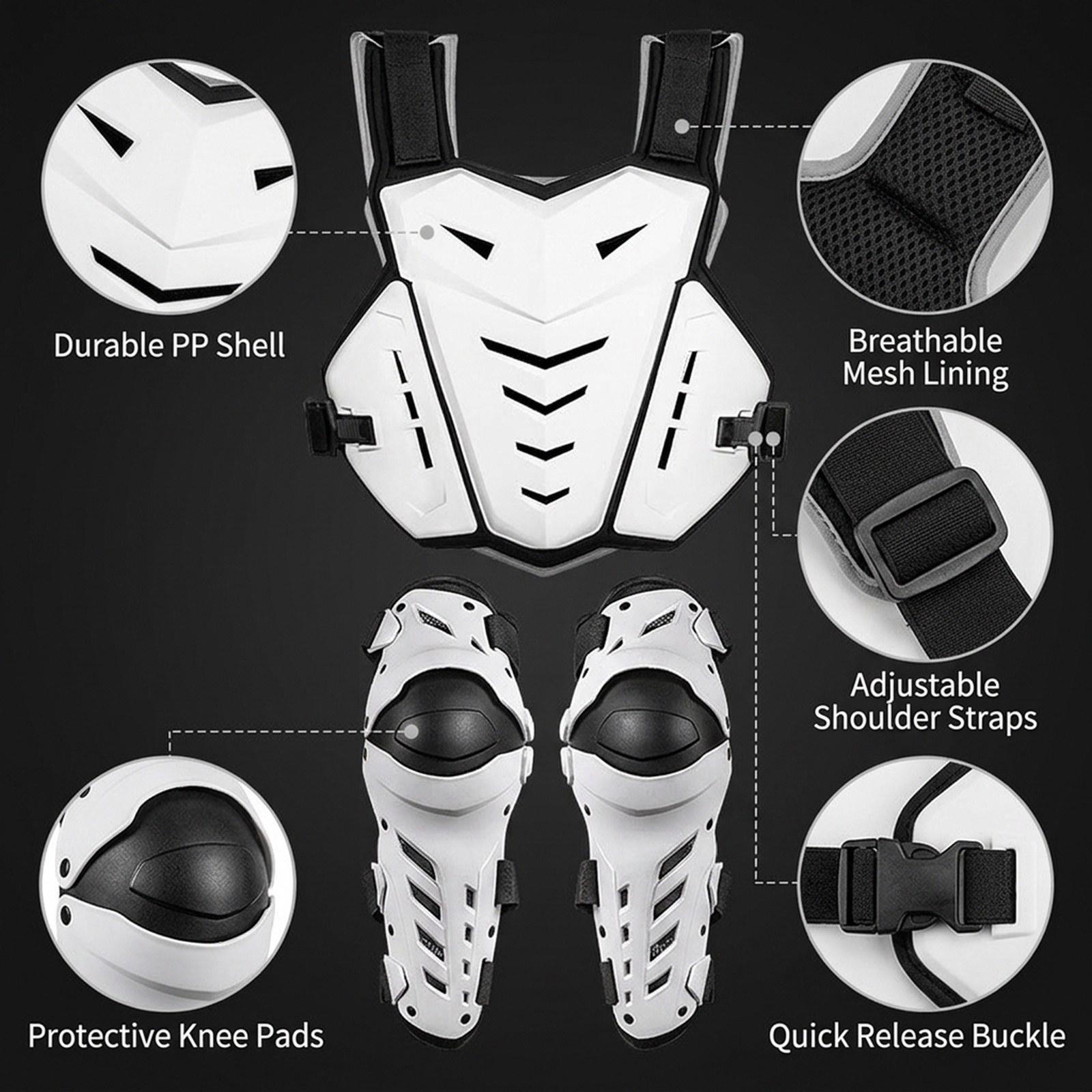 Ergonomic Chest Protector Knee - đánh giá và giá Motorcycle Gear Mens